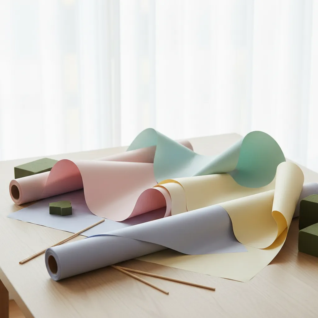 Korean Wrapping Paper Textures Matte waterproof Korean wrapping paper rolls in pastel colors